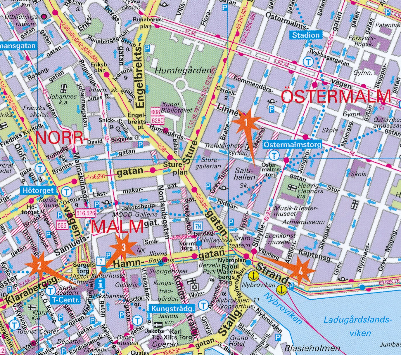 Stadsplattegrond Stockholm Hallwag 9783828308817 Reisboekwinkel